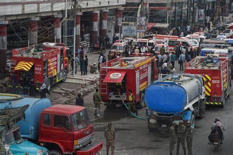 Pakistani shopping mall blaze kills at least 10 people and injures more than 20